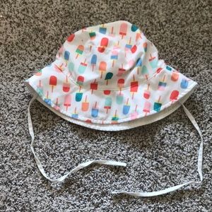 Lassig, 6-18 month Sun Protection Hat (White with popsicles)